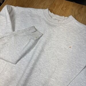 Vintage Carhartt Rugged Workwear Gray Crewneck‎ Sweatshirt Men's XLT Distressed